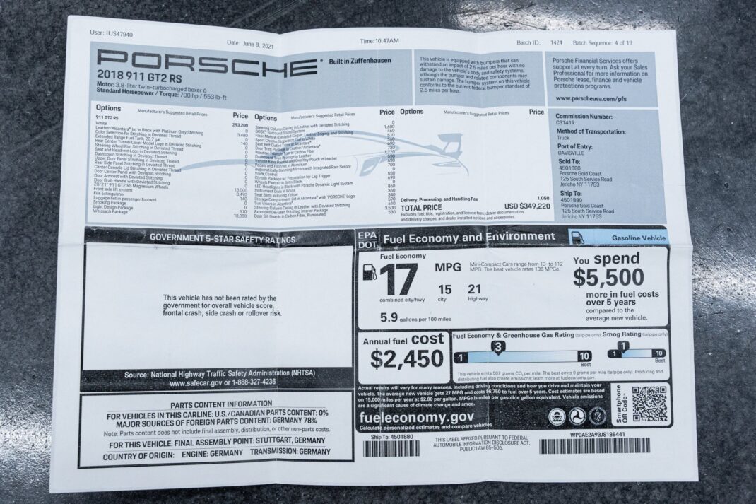 2018 Porsche 911 - Image 79