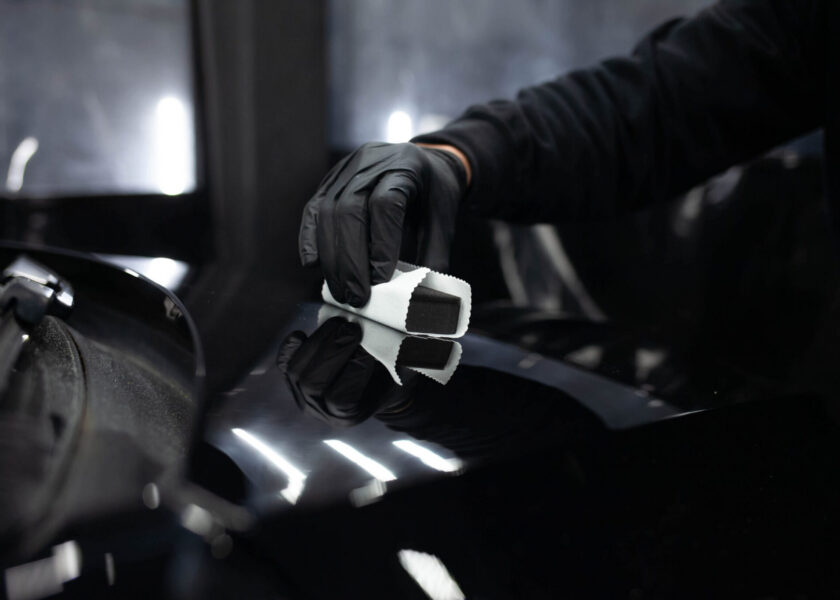 Professional apply ceramic coating to a car at Endless Garage