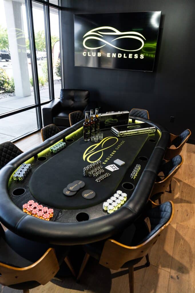 The club room at Endless Garage